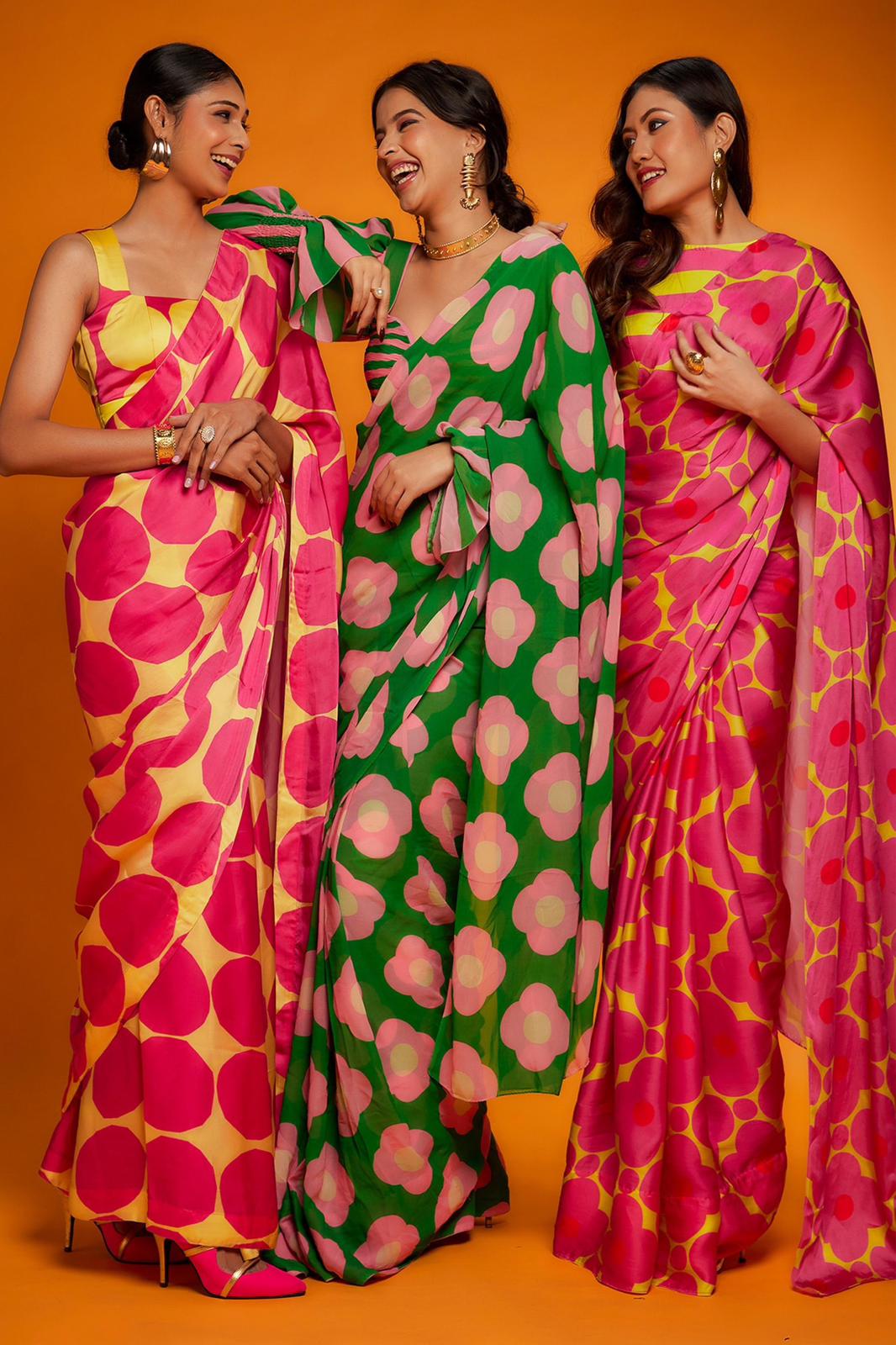 Georgette Satin Printed Saree - Shopaholics Choice