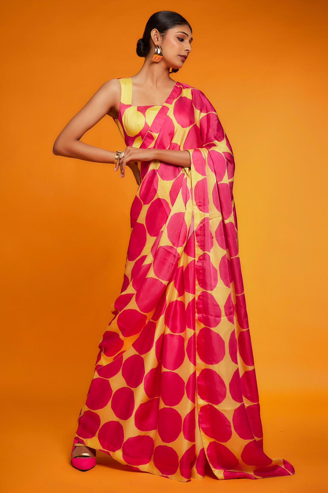 Georgette Satin Printed Saree - Shopaholics Choice