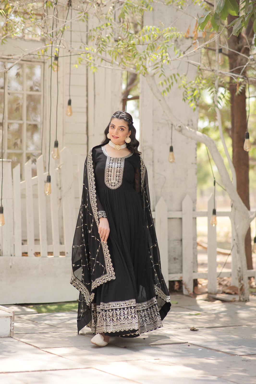 Blooming Rich Embroidered Anarkali Gown - Shopaholics Choice
