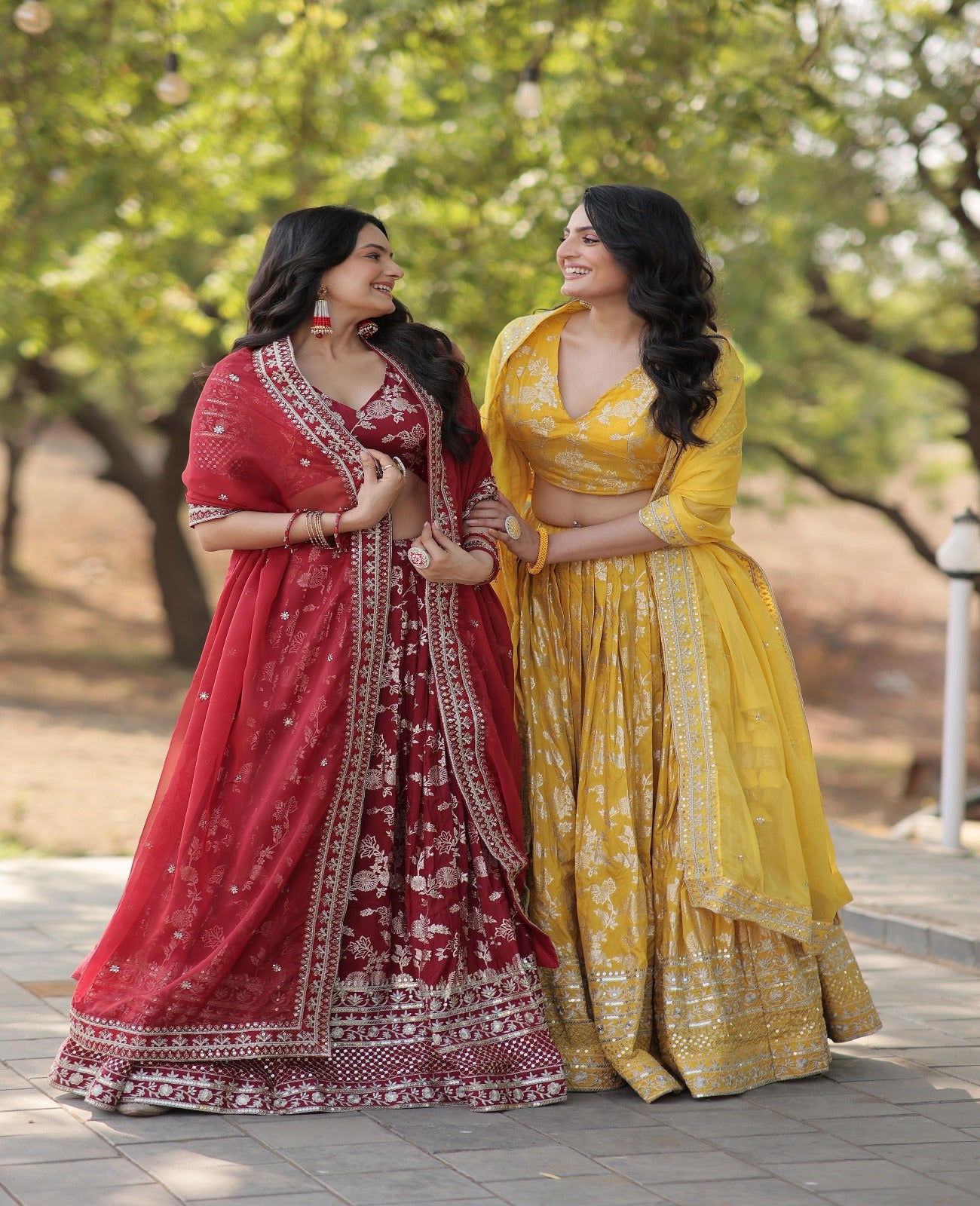 Solidcolour Viscose Jacquard Lehnga Choli - Shopaholics Choice