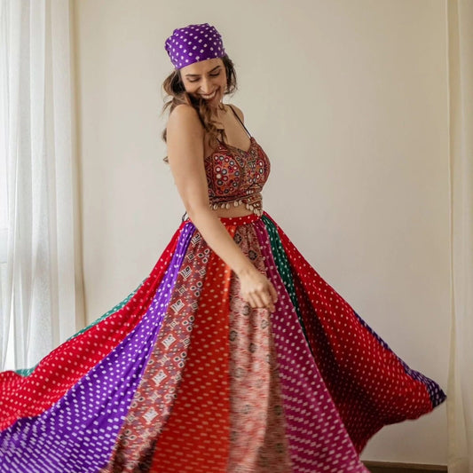 Navaratri Special Georgette Multicolour Lehnga Choli - Shopaholics Choice